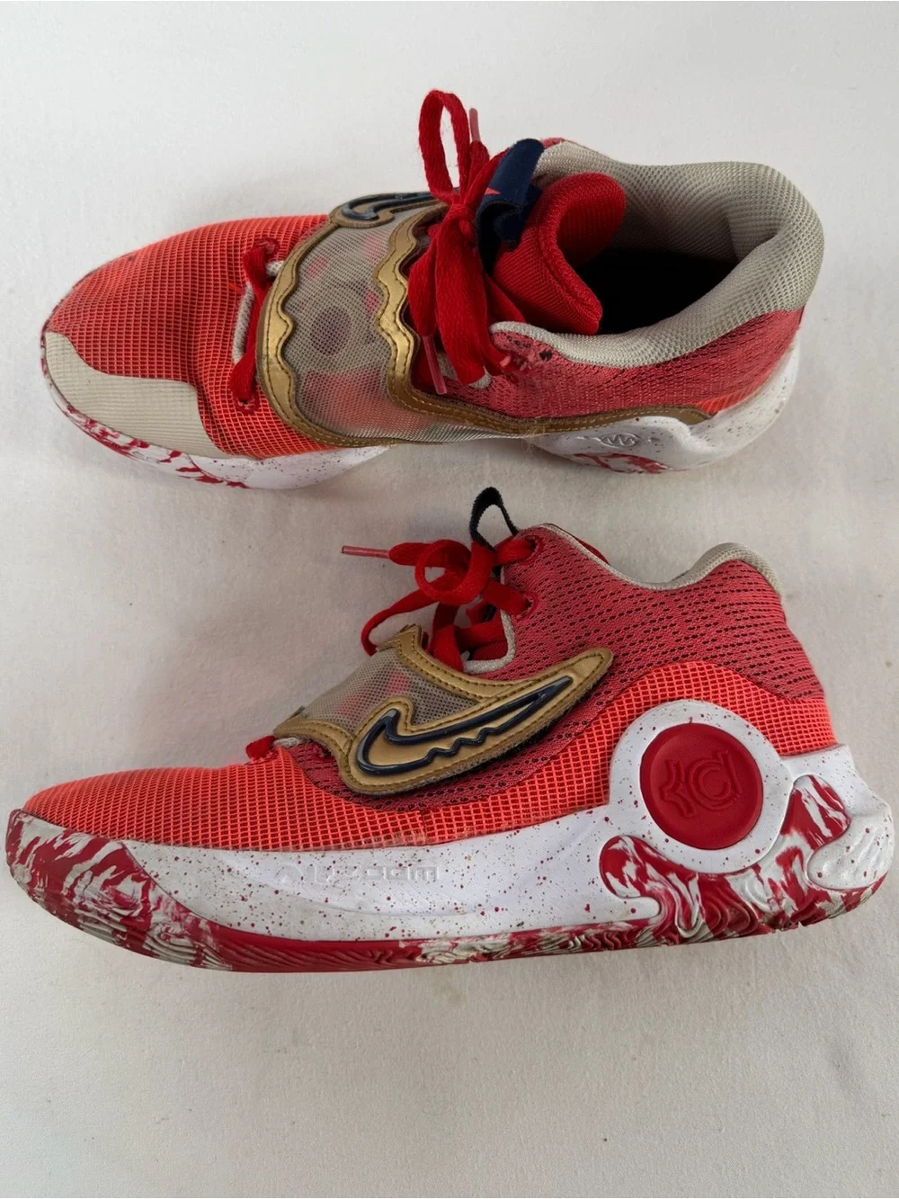 Nike KD Trey 5 X University‎ Red Metallic Gold Size 7
